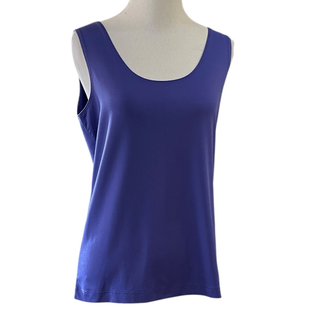 CHICOS MICROFIBER TANK TOP ROYAL BLUE CHICOS SIZE 1 SMALL